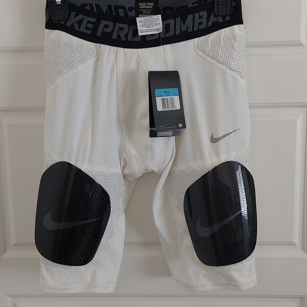 Nike White Compression Girdle with Black Knee Pads